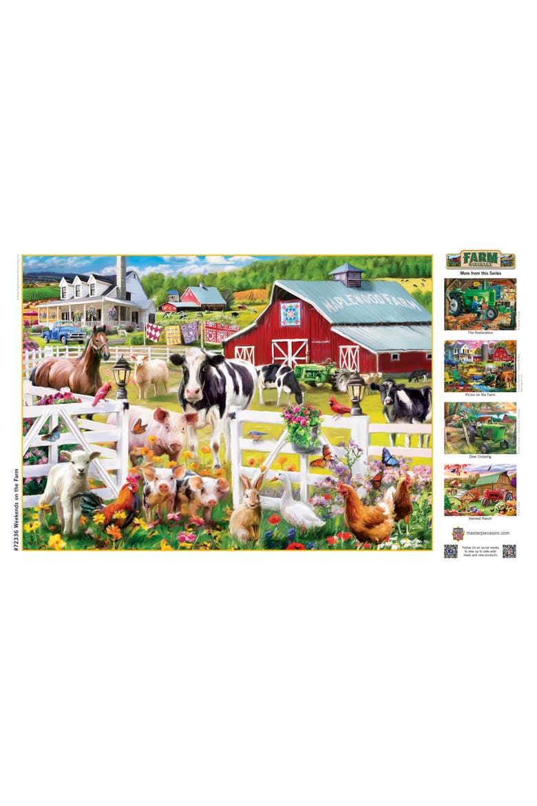 Weekends On the Farm 1000 Piece Puzzle, Alternate, color, Multicolor