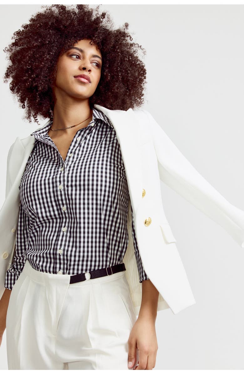 The Shirt by Rochelle Behrens The Icon Shirt in Large Check, Main, color, Black