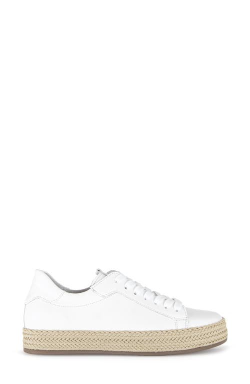 Gabor Espadrille Sneaker In White