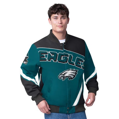 Men's G-III Extreme  Green Philadelphia Eagles Maximum Racing Full-Snap Jacket