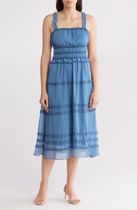 Ruffle Tiered Midi Sundress