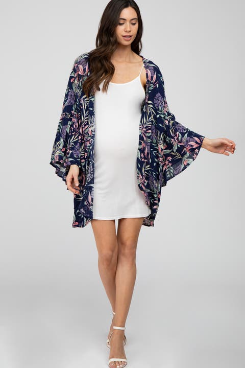 Floral Bell Sleeve Cover Up