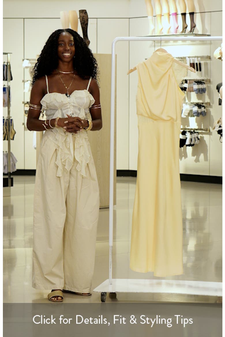 Anabelle Halter Neck Lace Maxi Dress video
