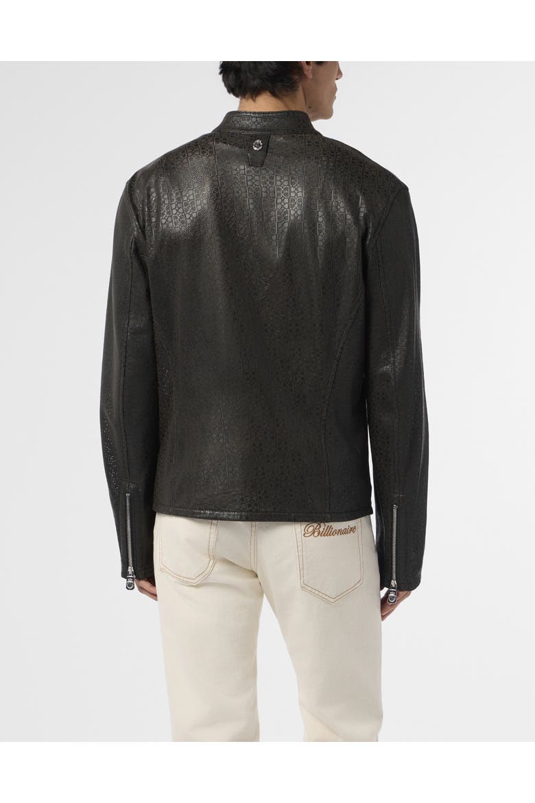 Perforated Moto Jacket Bb Men, Alternate, color, black