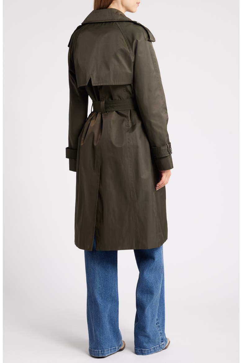 Water Resistant Belted Trench Coat, Alternate, color, OLIVE