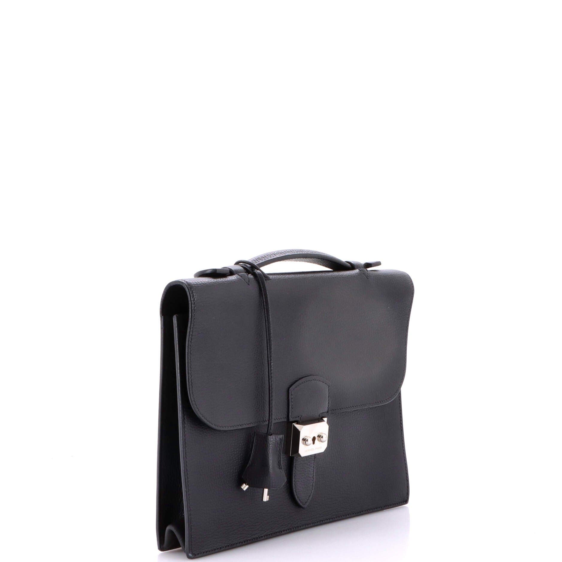 Pre-Owned Hermes Sac a Depeches Bag Ardennes 27, Alternate, color, Noir