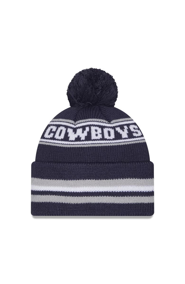 New Era Men's New Era Navy Dallas Cowboys Classic Cuffed Knit Hat with Pom, Alternate, color, Navy