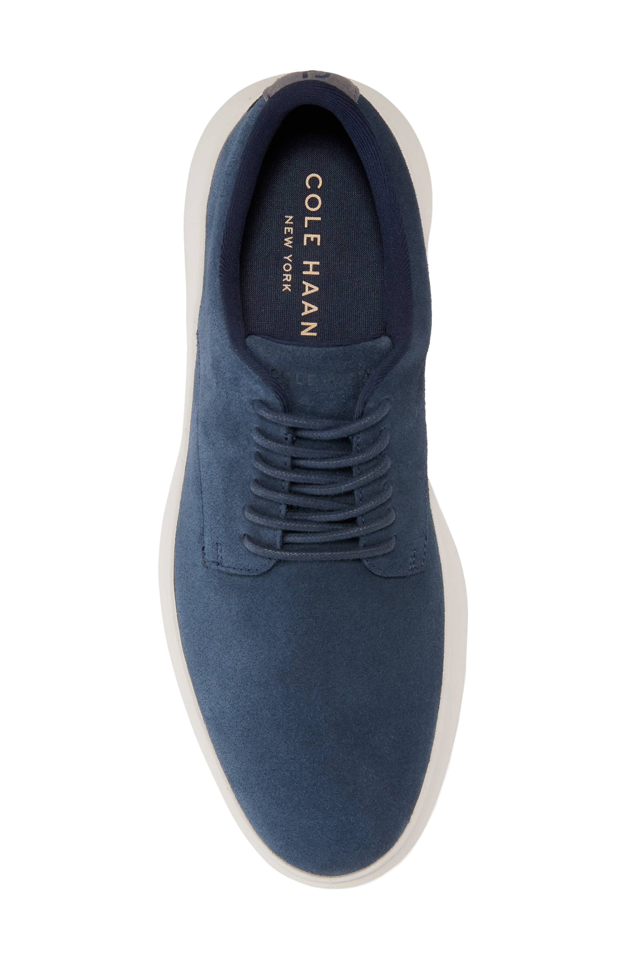 Grand Aerion Plain Toe Oxford, Alternate, color, NAVY BLAZER SUEDE / IVORY