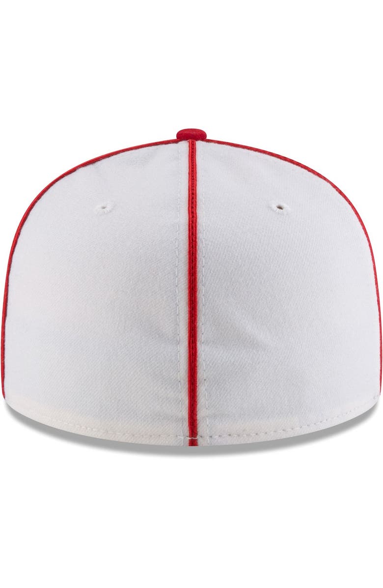New Era Men's New Era White/Red Pittsburgh Crawfords Cooperstown Collection Turn Back The Clock 59FIFTY Fitted Hat, Alternate, color, White
