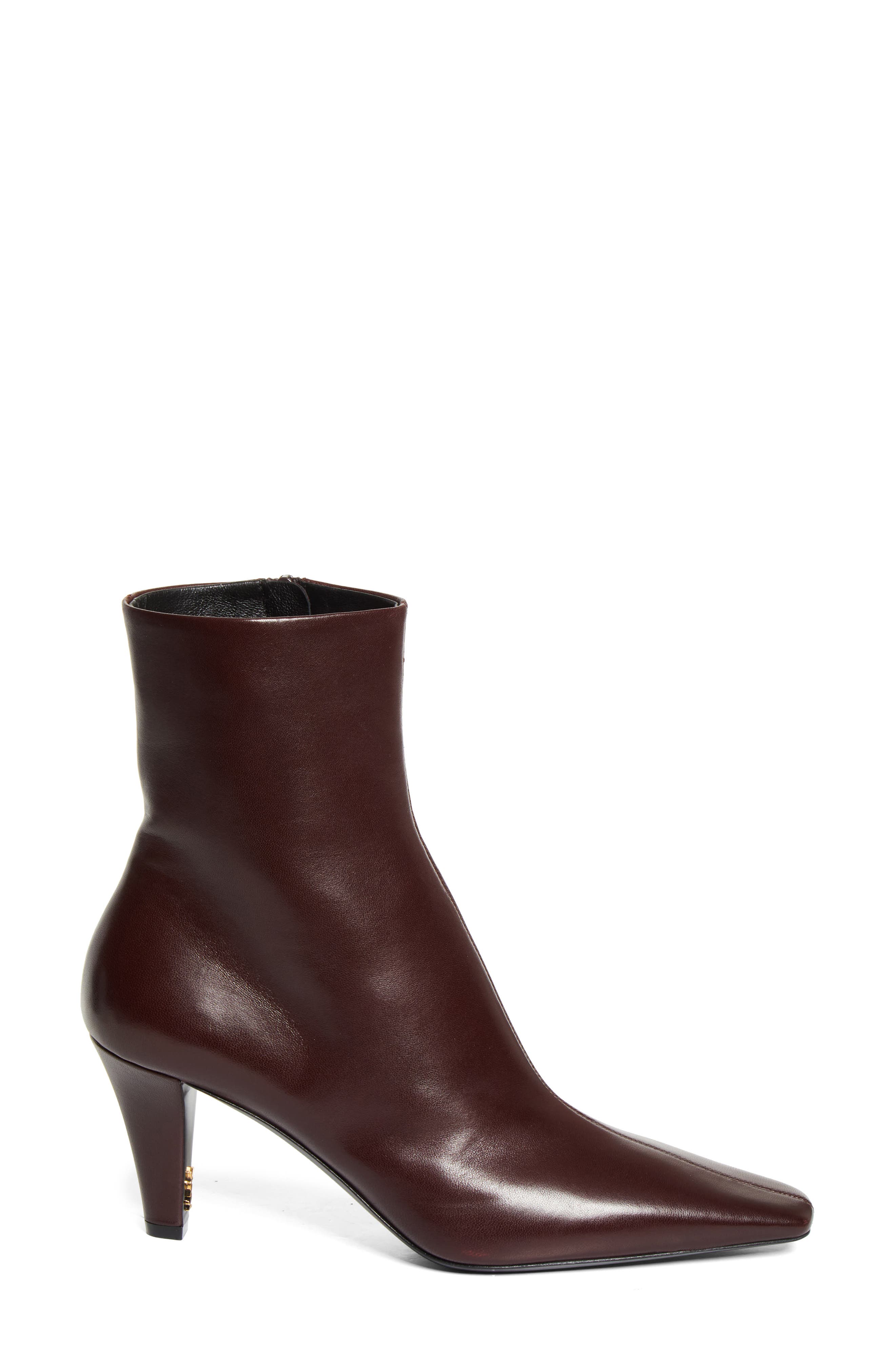 Saint Laurent Jill Bootie, Alternate, color, Marron Glace