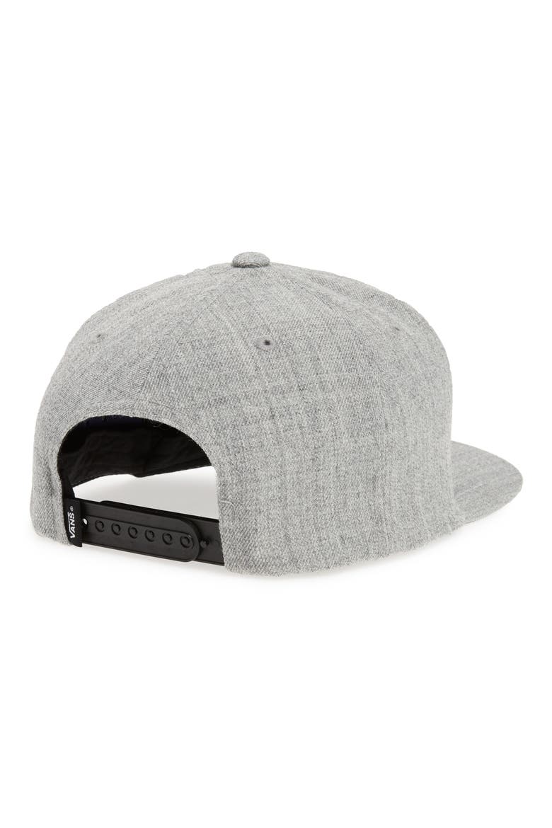 'Full Patch' Snapback Hat, Alternate, color, HEATHER GREY