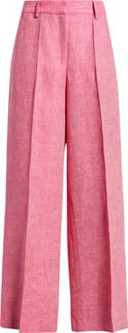 Elie Tahari The Kenna Wide Leg Linen Pants
