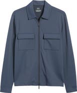 Reiss Glover Two-Way Zip Twill Shirt Jacket