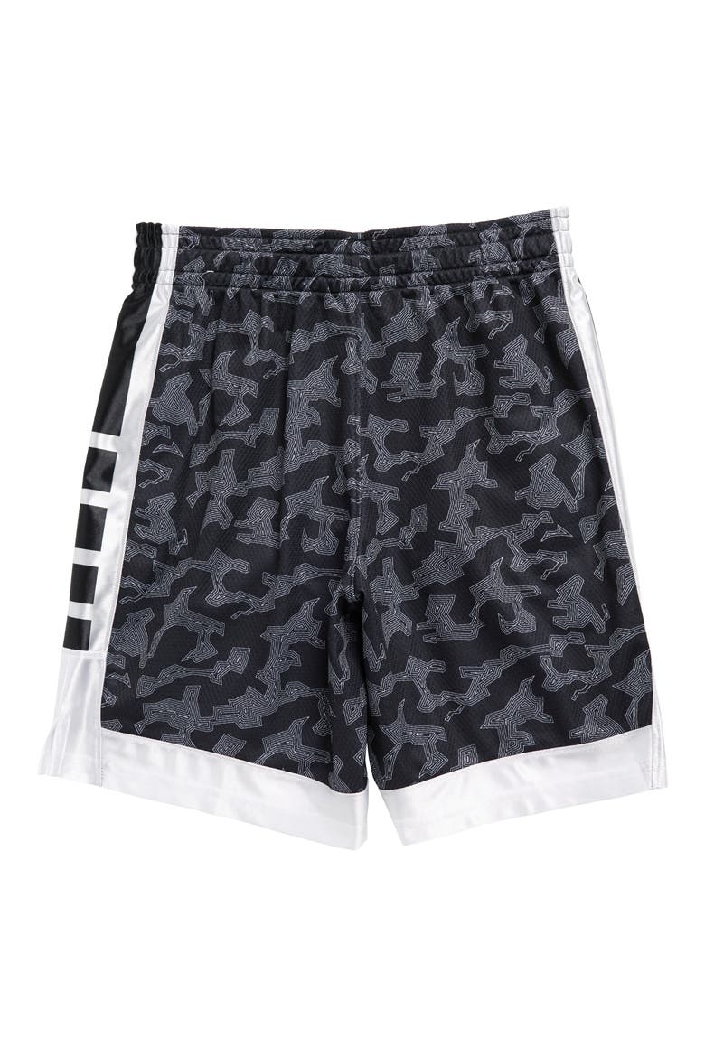 Kids' Dri-FIT Elite Basketball Shorts, Alternate, color, BLACK/WHITE/WHITE