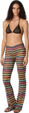 Missoni Flared Pants In Lamé Viscose With Micro Zigzag Pattern