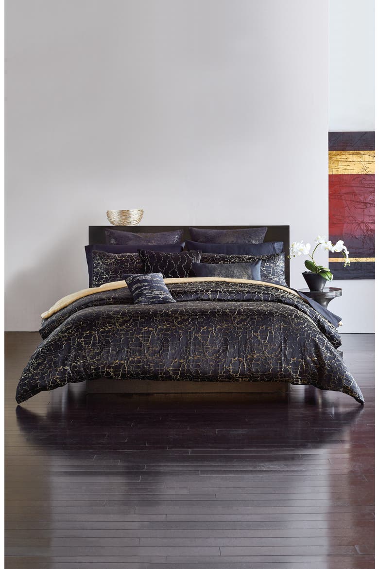 Onyx Duvet Cover, Alternate, color, ONYX