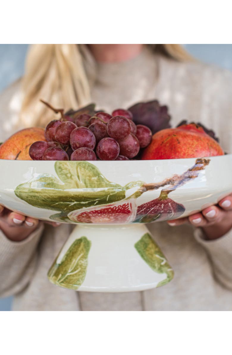 VIETRI Fico Pedestal Bowl, Alternate, color, Purple