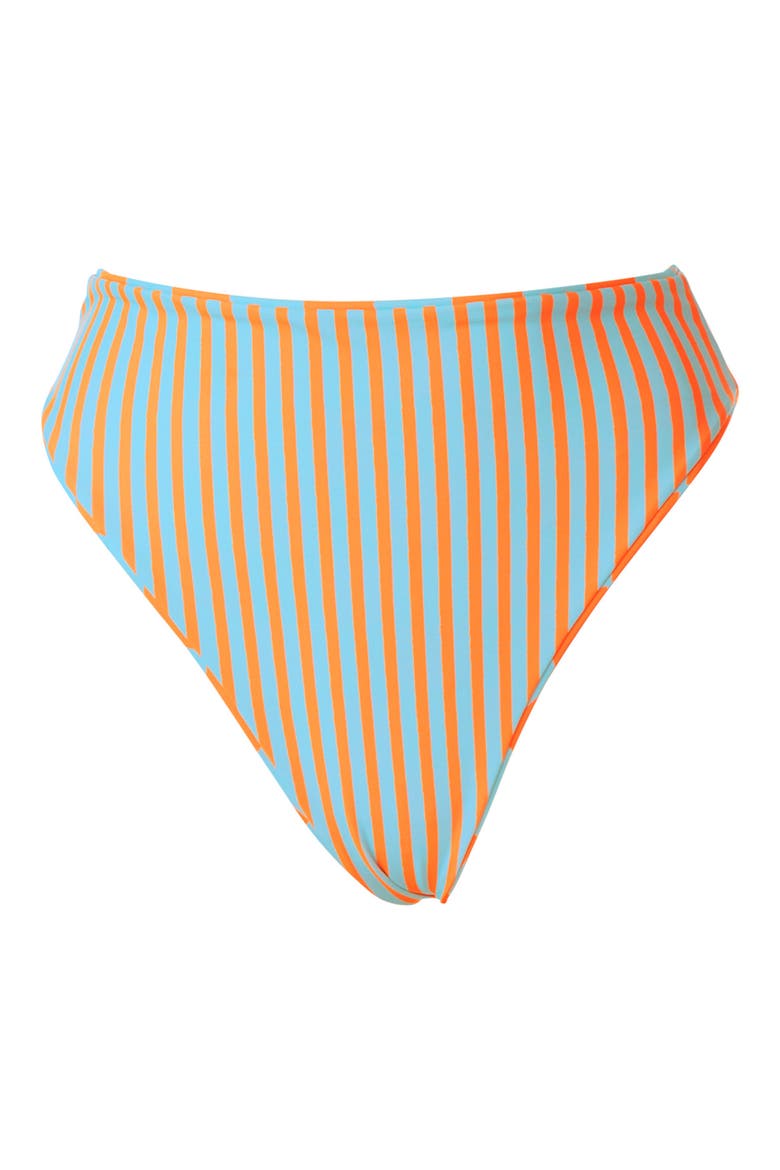 Breeze Beat Sully Reversible High Waist Bikini Bottoms, Alternate, color, OPEN BLUE