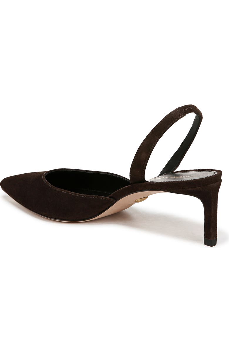 Veronica Beard Caroline Slingback Pointed Toe Kitten Heel Pump, Alternate, color, Espresso