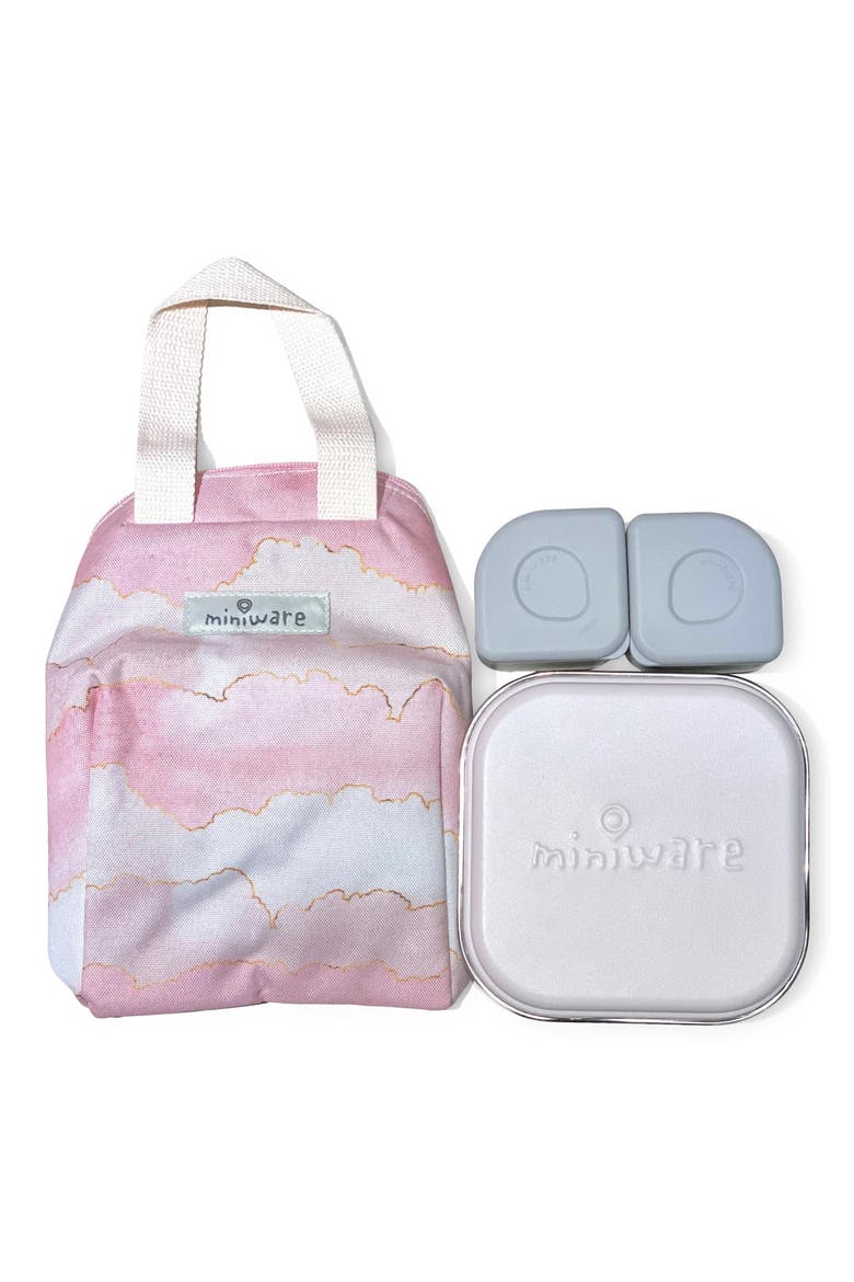 Grow Bento Box & Lunch Tote Set, Main, color, COTTON CANDY GREY