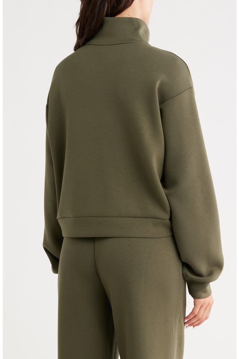 Whisper Knit Quarter Zip Pullover, Alternate, color, OLIVE NIGHT