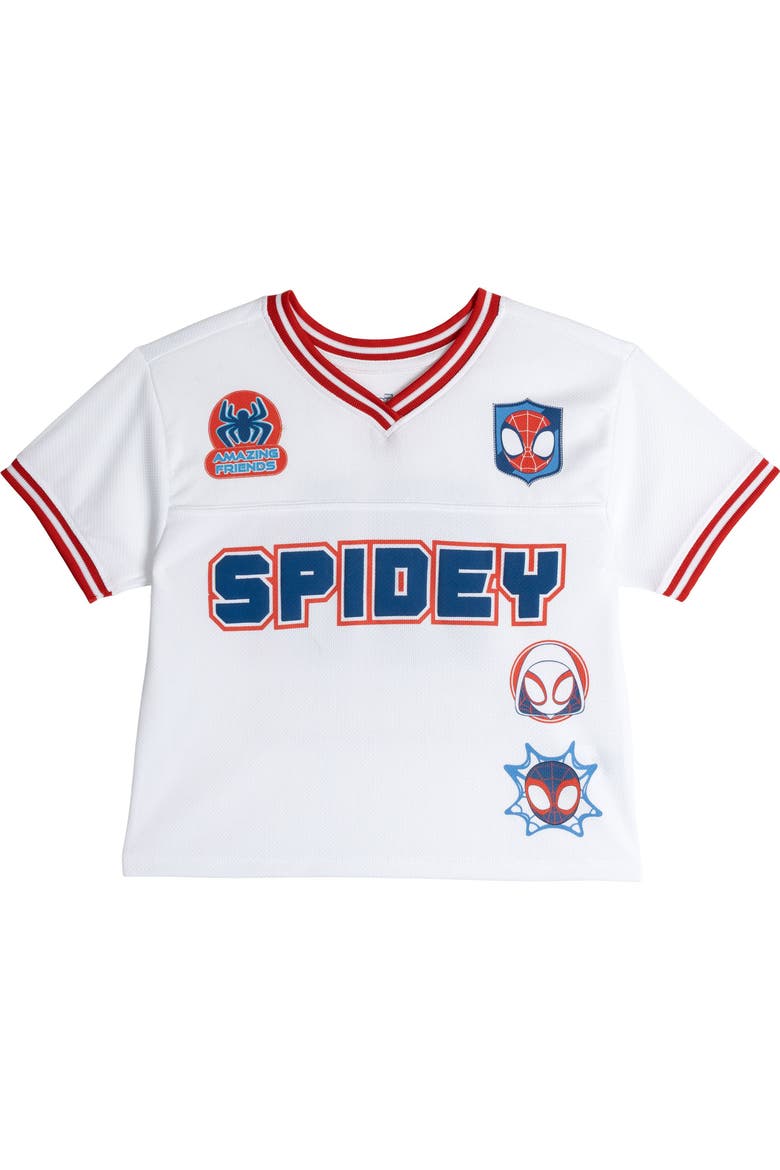 Spidey and His Amazing Friends Soccer Jersey and Shorts Set, Alternate, color, Spidey White Blue