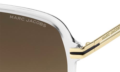 Marc Jacobs 56mm Aviator Sunglasses In Brown