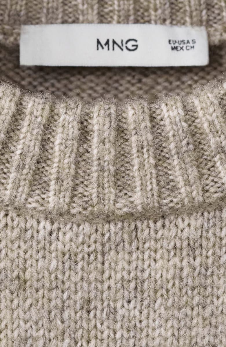 MANGO Teria Shirt Sweater, Alternate, color, Medium Brown