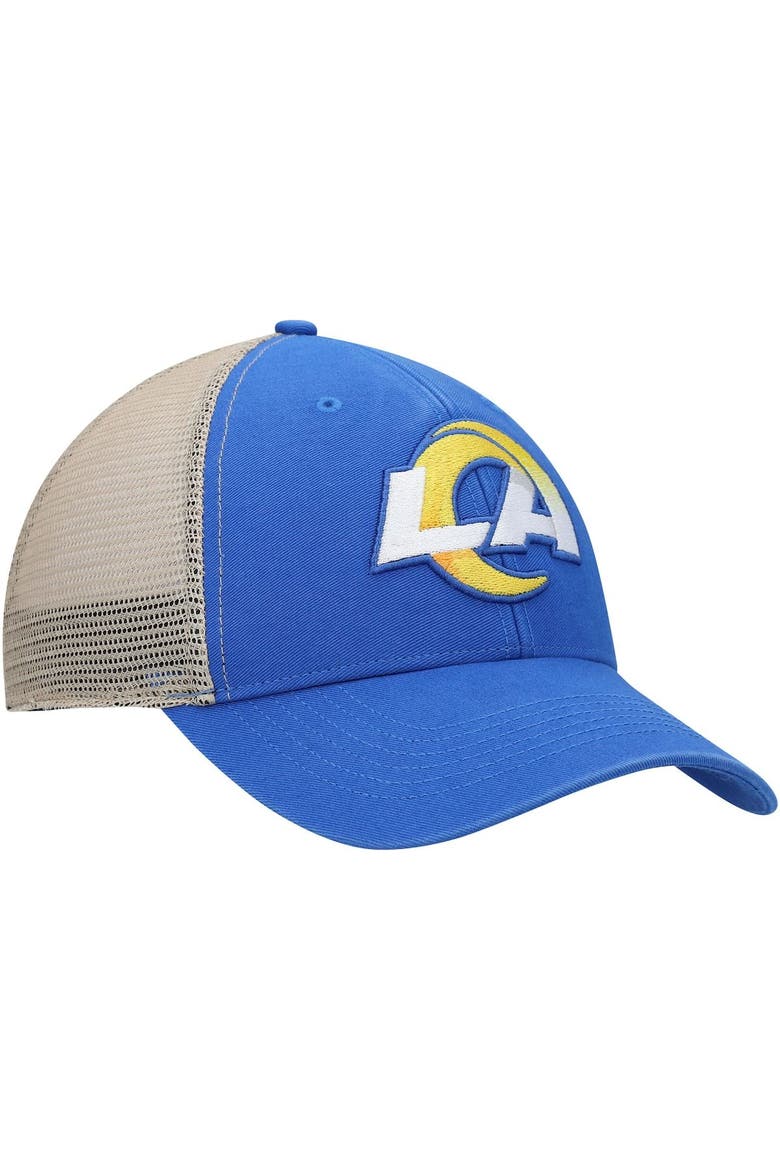 Men's '47 Royal/Natural Los Angeles Rams Flagship Logo MVP Snapback Hat, Alternate, color, Royal