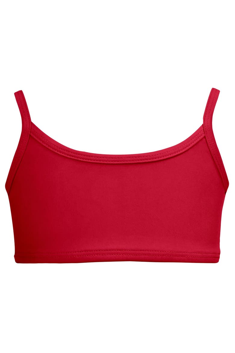 Girls UPF 50+ Bikini Swim Top, Main, color, Red
