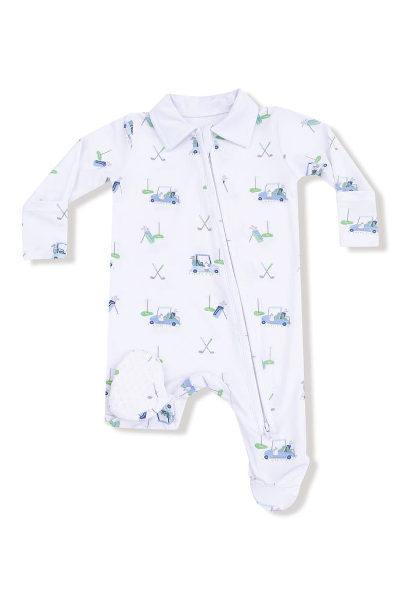 Golf Carts Long Sleeve Footie, Main, color, BLUE/ WHITE