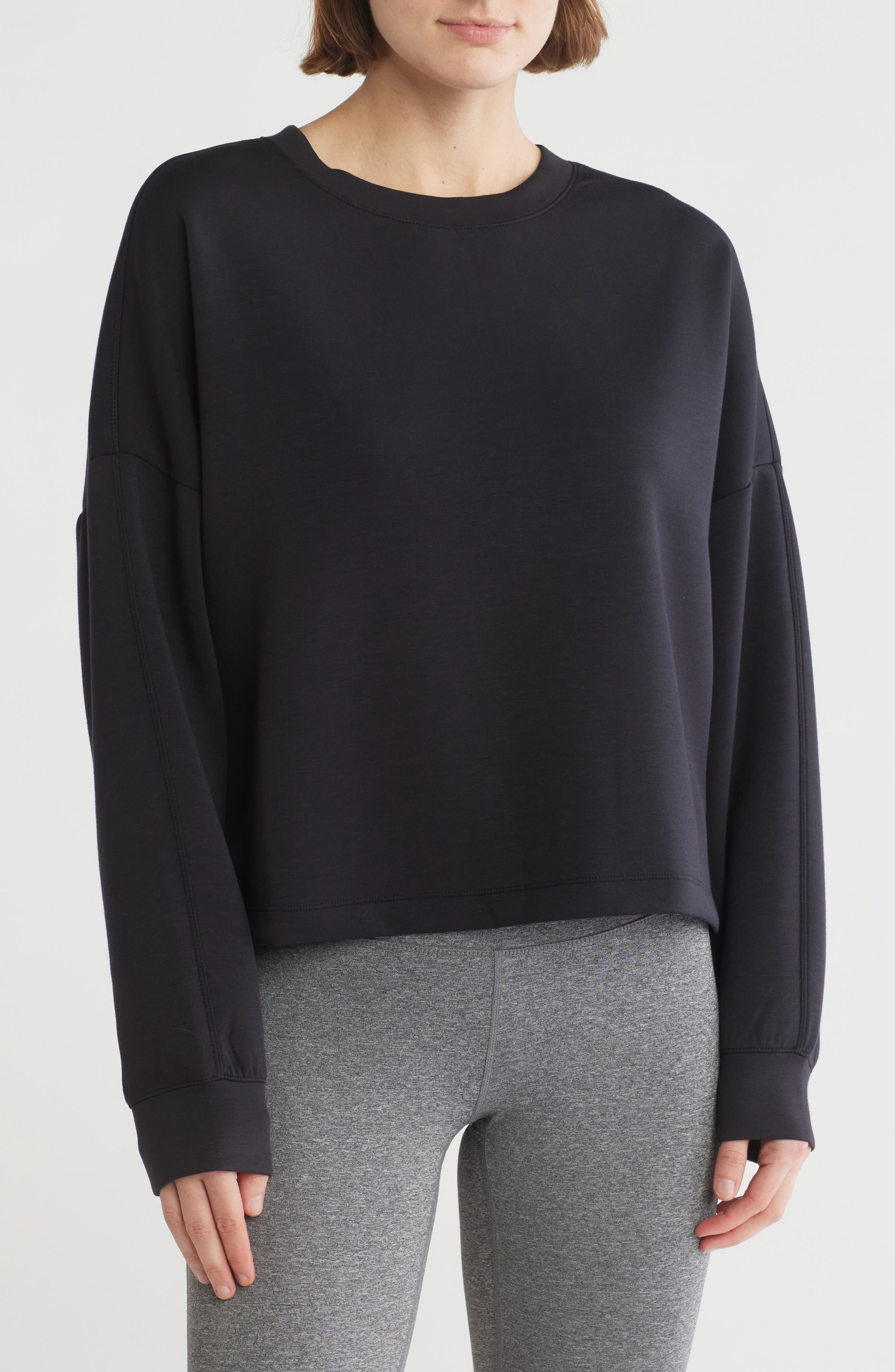 Z by Zella Whisper Knit Easy Crew Sweatshirt