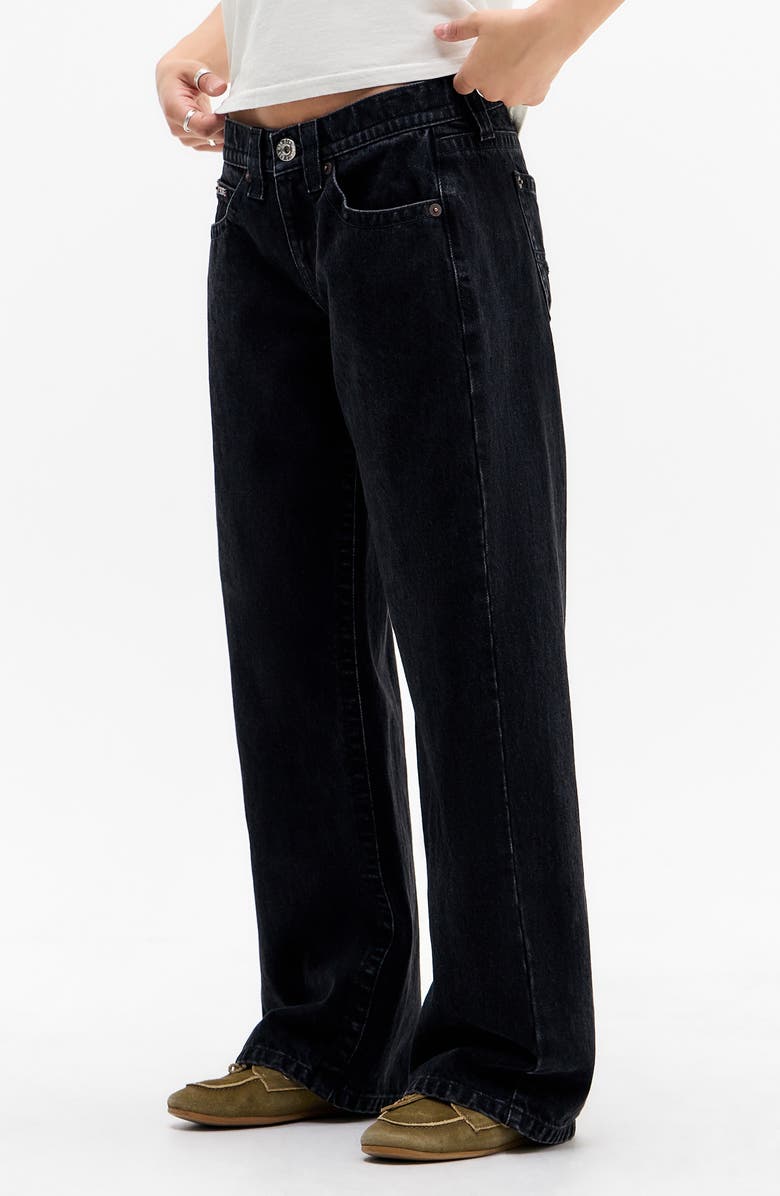 BDG Urban Outfitters Kayla Wide Leg Jeans, Alternate, color, Black