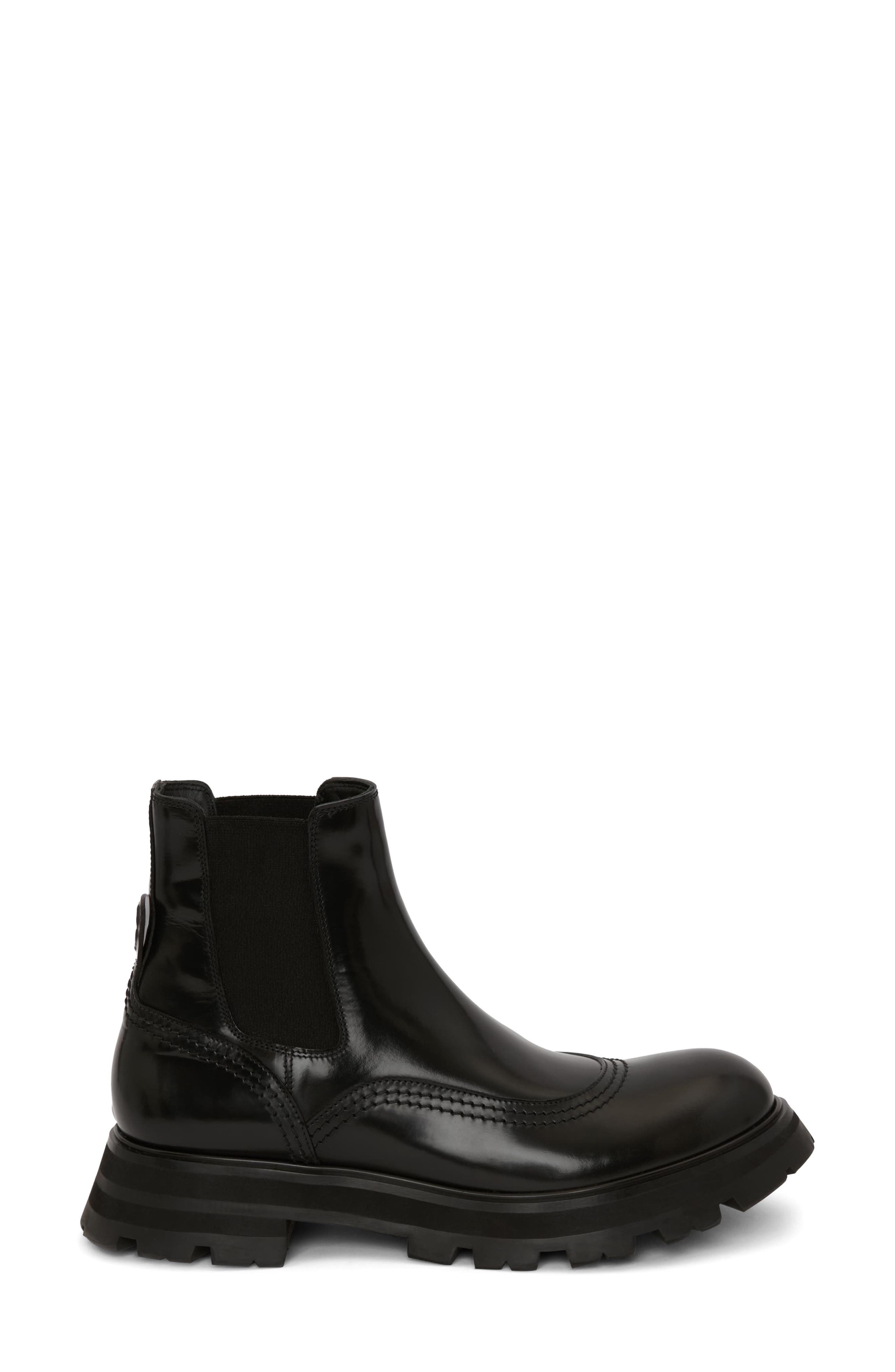 McQueen Alexander McQueen Lug Chelsea Boot, Main, color, 