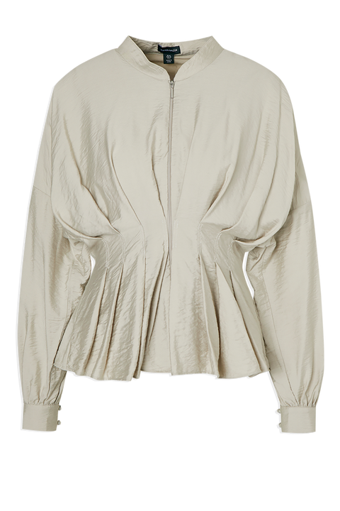 Pleated Detail Woven Jacket