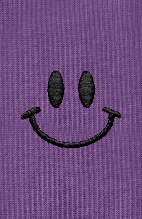 Dalix Smile Face Tee In Purple
