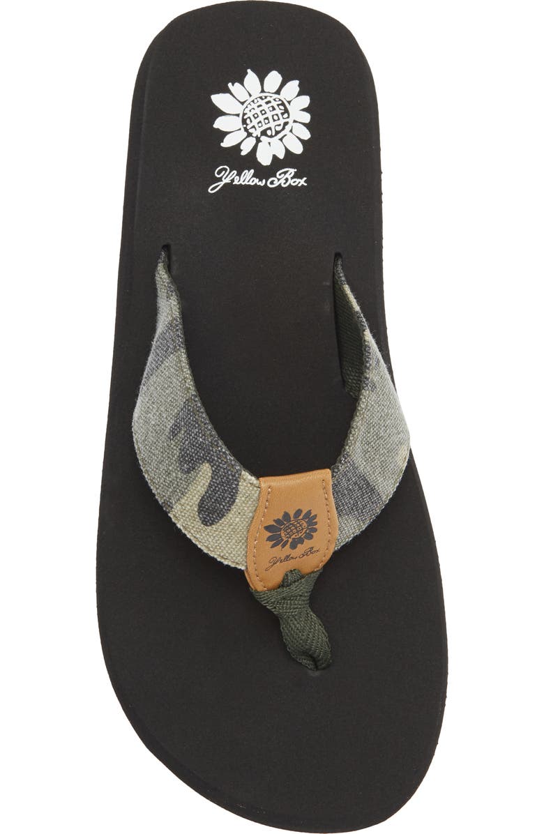 Yellow Box Premium Finwick Flip Flop, Alternate, color, Camo