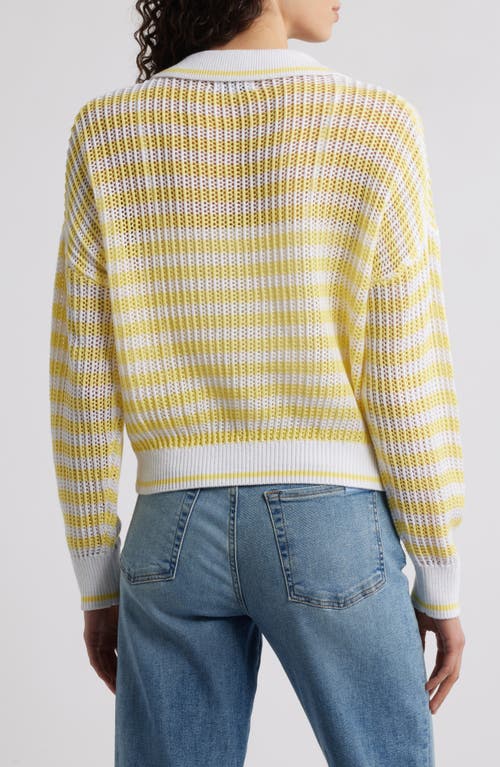 525 525 KIMBERLY STRIPE OPEN STITCH COTTON SWEATER