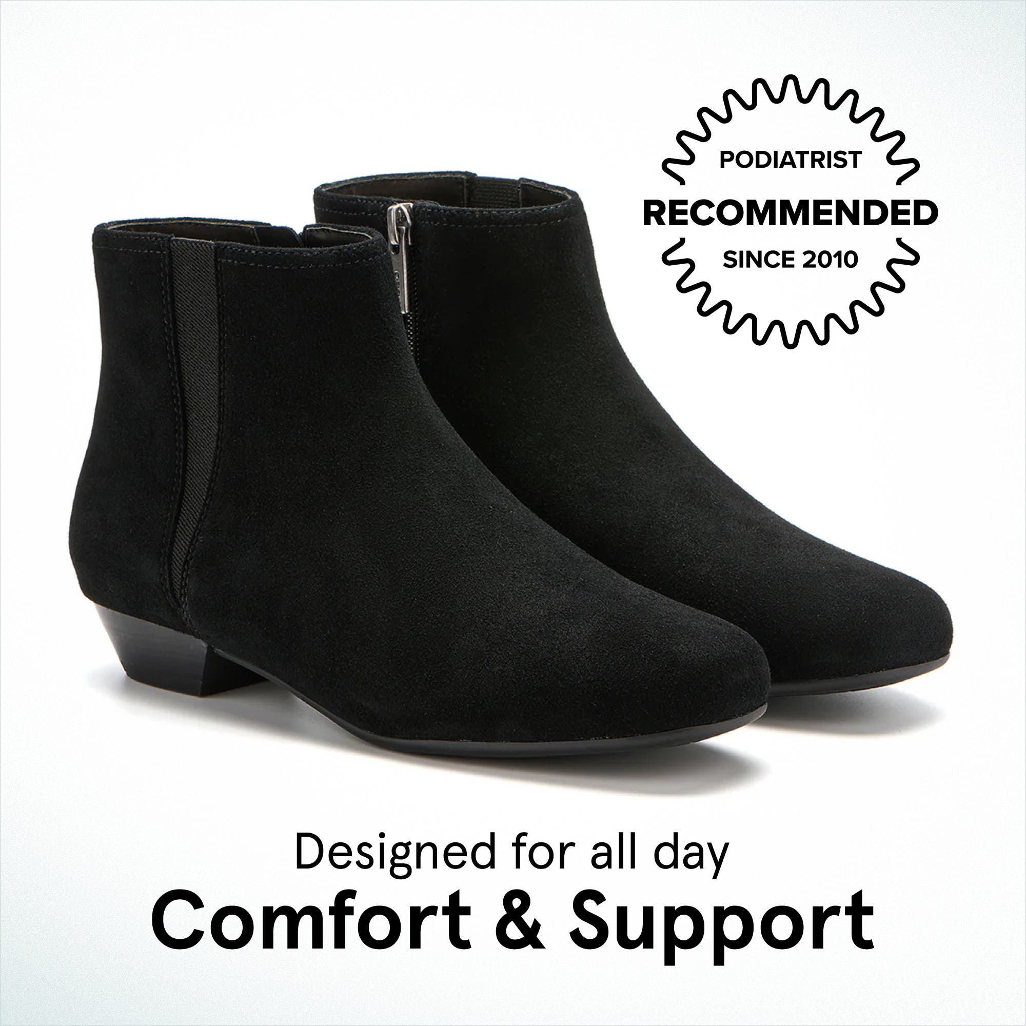 ABEO Via Boot, Alternate, color, Black Suede - Metatarsal