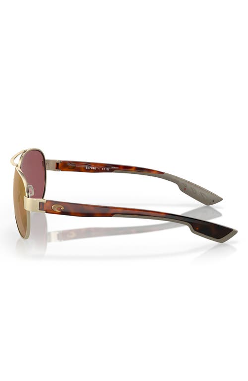 Costa Del Mar Loreto 56mm Polarized Aviator Sunglasses