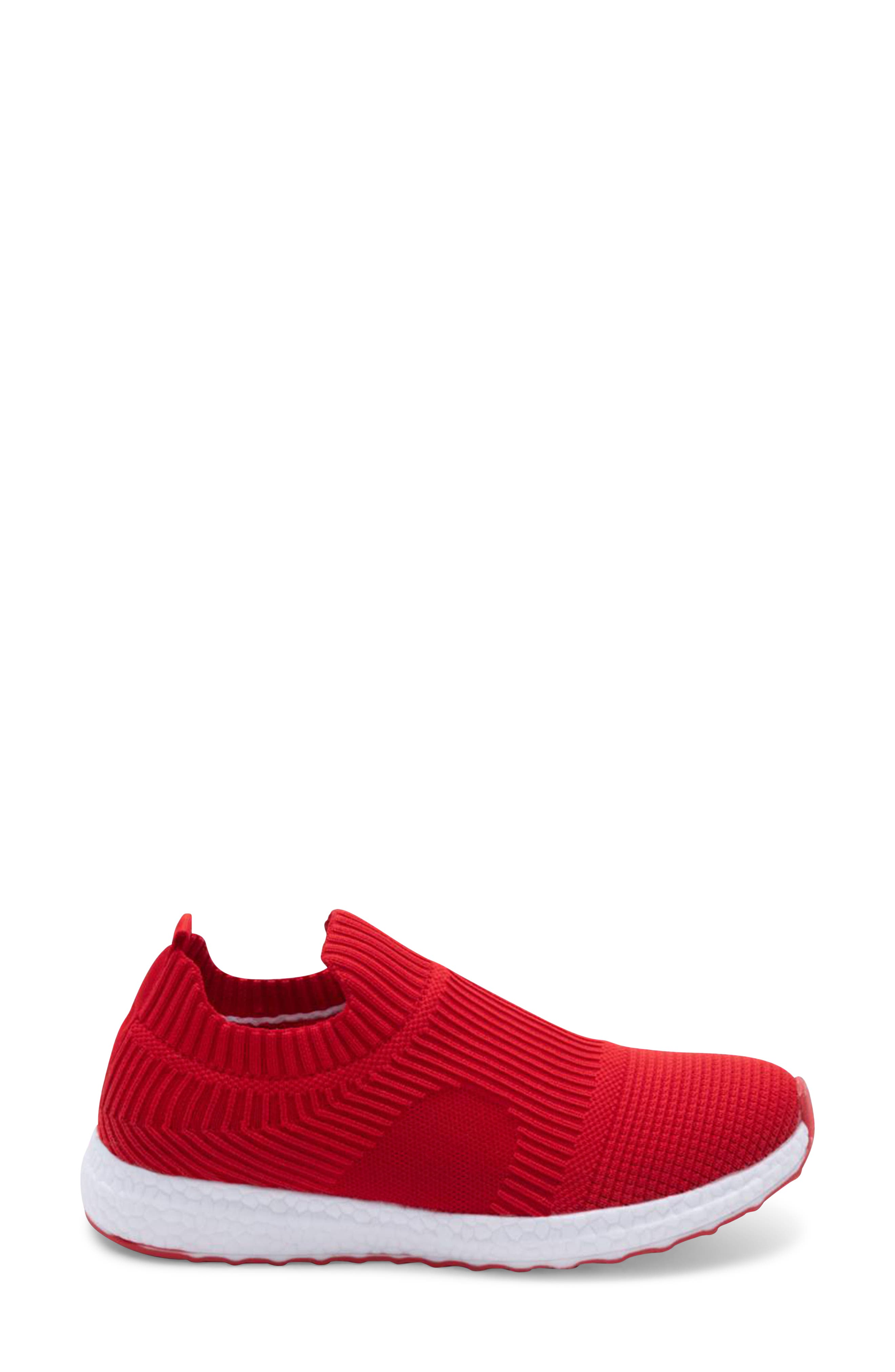 Waterproof Slip On Sneaker, Alternate, color, RED KNIT