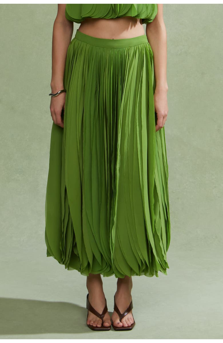 AMUR Rylan Maxi Skirt, Alternate, color, Jungle Moss