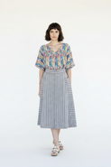 Ace & Jig Gertie Skirt Button Front Midi Skirt