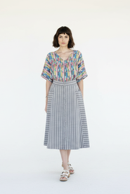 Ace & Jig Gertie Skirt Button Front Midi Skirt