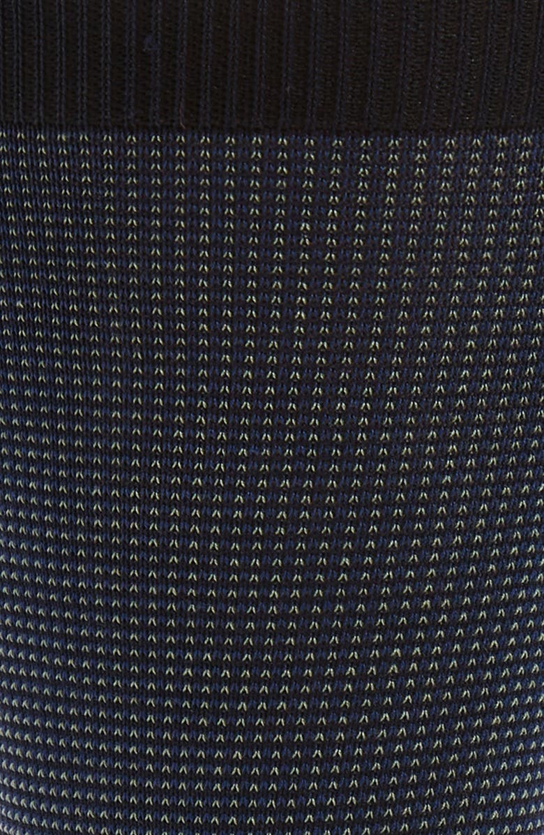 Pantherella Tewkesbury Cotton Blend Bird's Eye Dress Socks, Alternate, color, Navy
