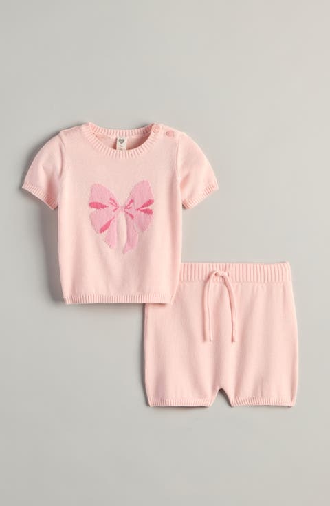 Intarsia Bow Sweater & Shorts Set (Baby)