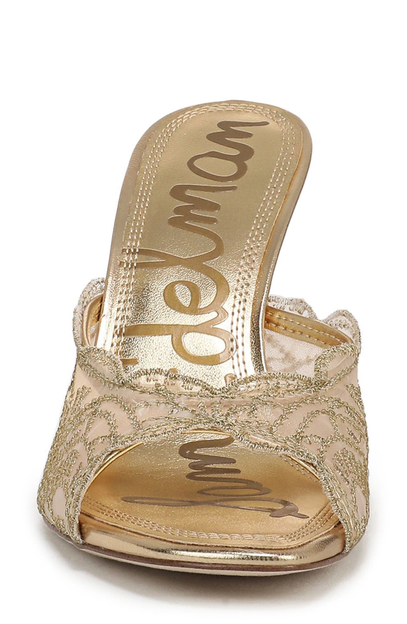 Sam Edelman Iva Mesh Sandal, Alternate, color, Amber Gold