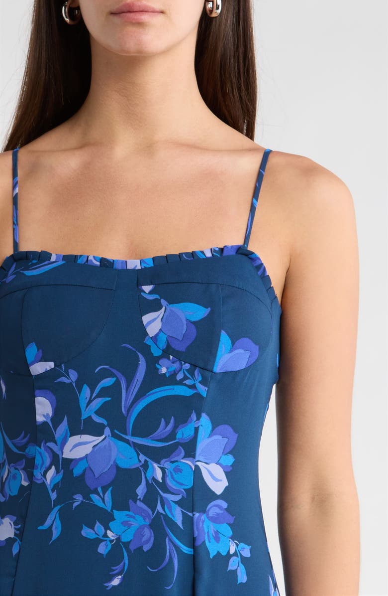 SUGARLIPS Niva Floral Midi Sundress, Alternate, color, Navy-Blues