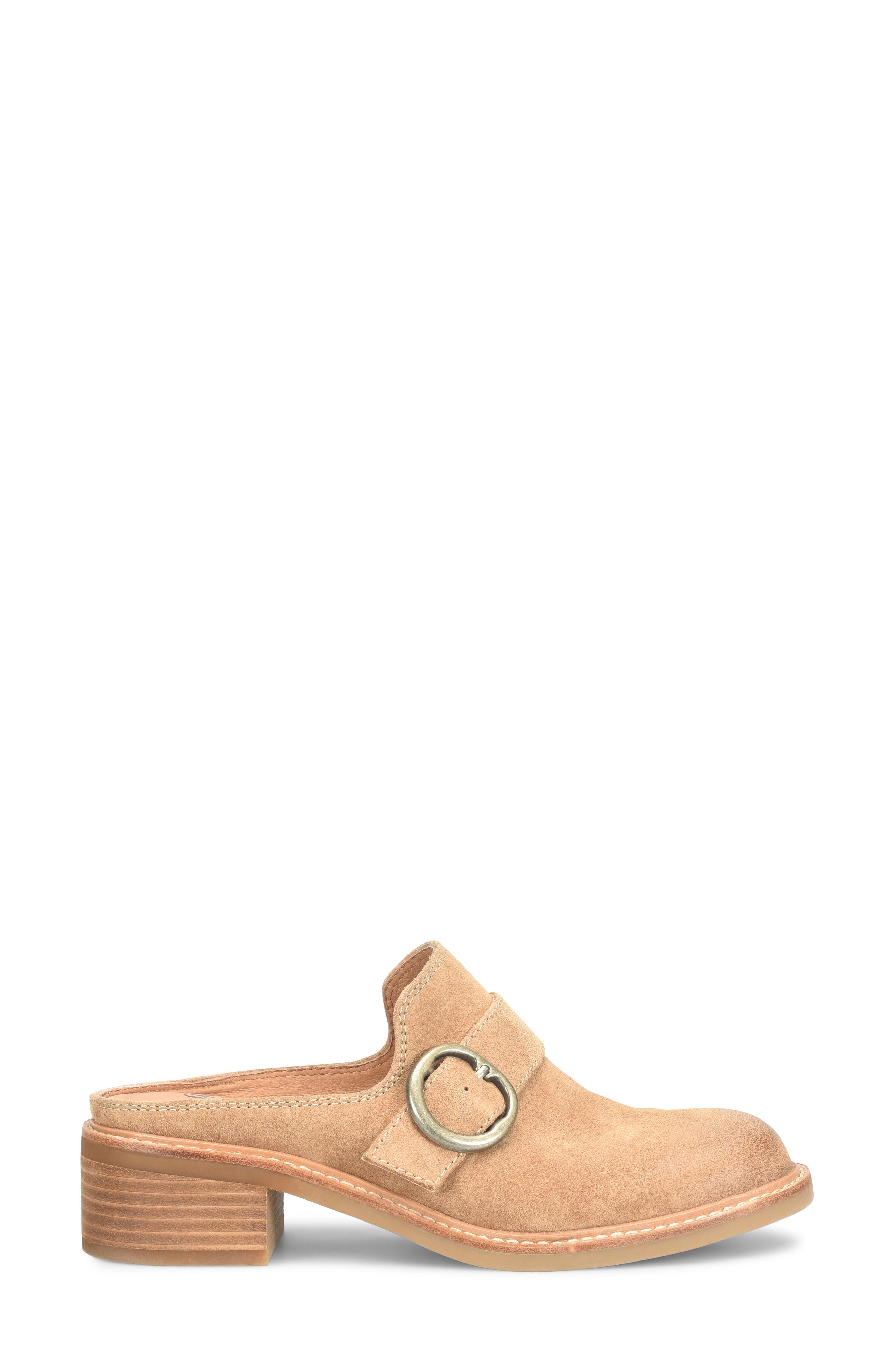 Söfft Tiffany Buckle Clog, Alternate, color, Cognac