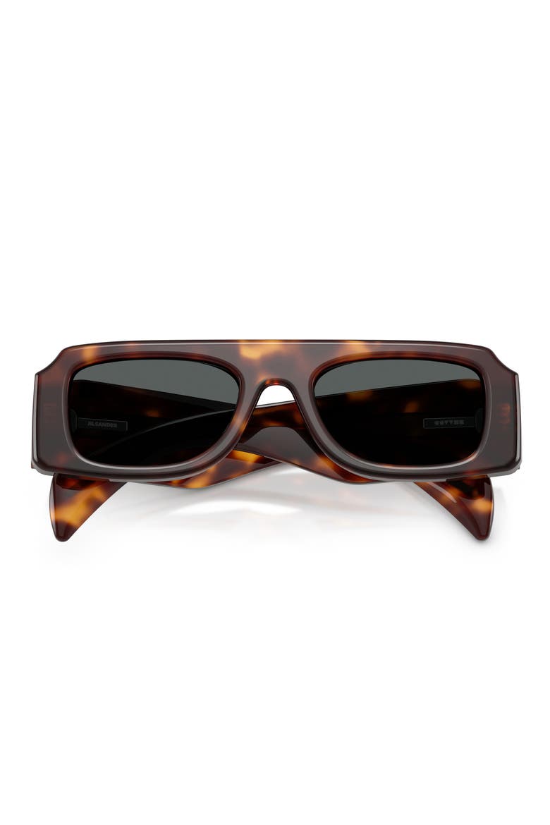 52mm Jil Sander Edition 4 Irregular Sunglasses, Alternate, color, DARK MAHOGANY / CARBON GREY